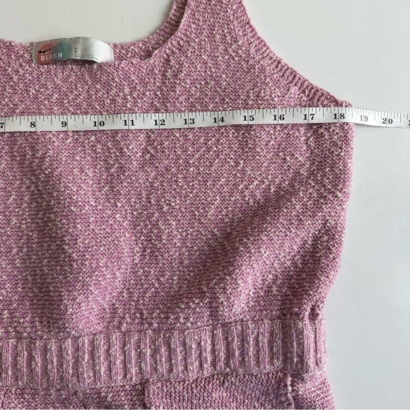 Free People Beach Declan Sweater Romper Crocus Pink Size Large Pockets Summer - Picture 4 of 11